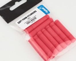 Soft Foam Cylinders, Red, 8 mm